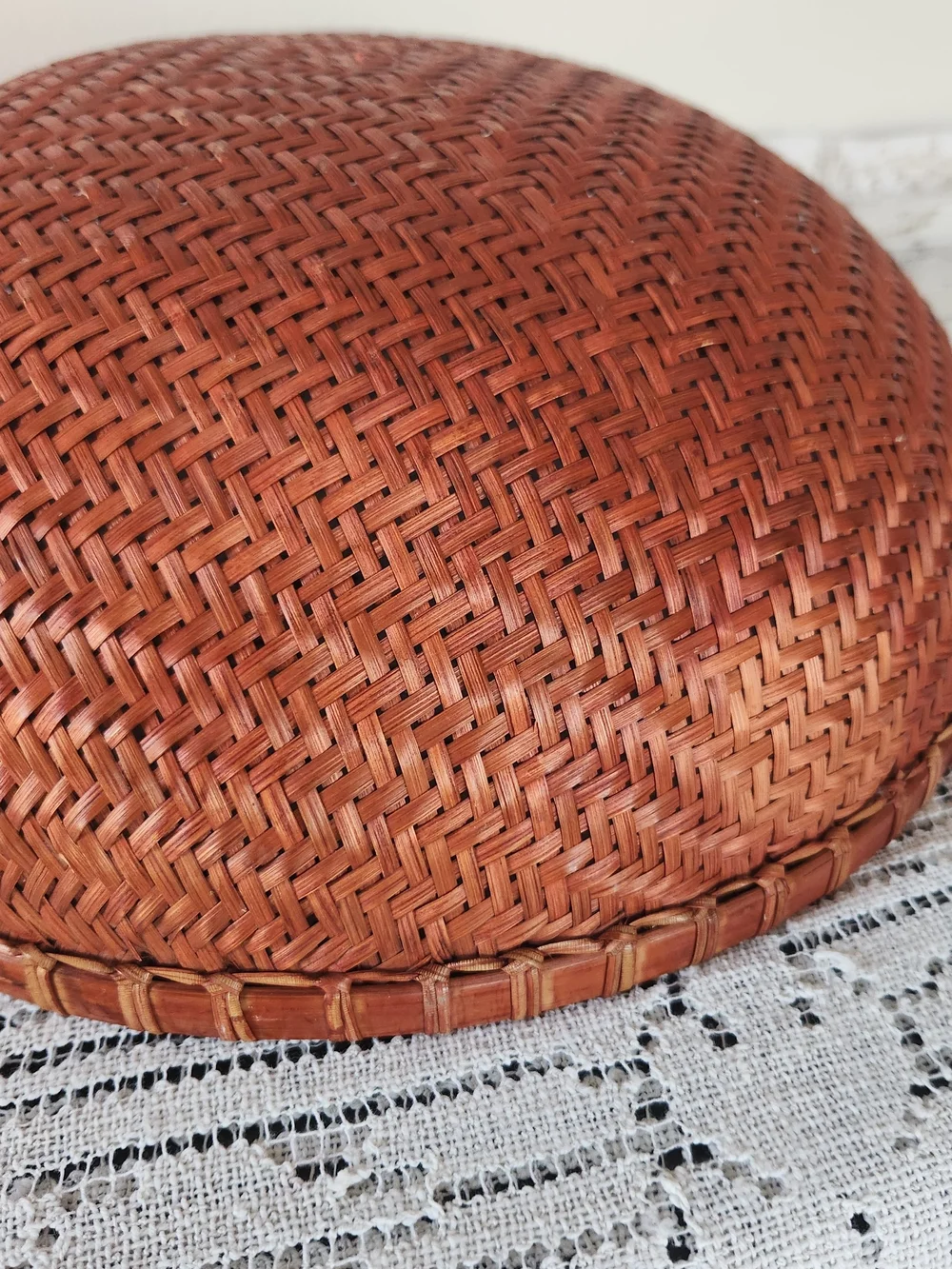 Handwoven Terracotta Woven Basket - Home Accents